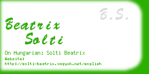 beatrix solti business card